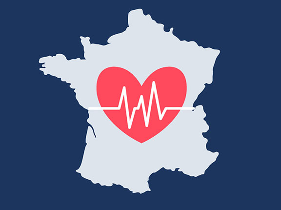 carte de la France et place des maladies cardiovasculaire  